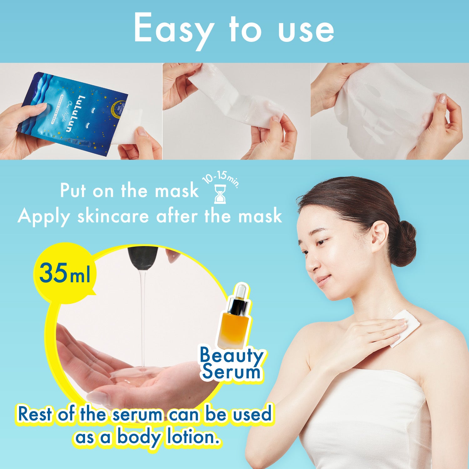easy to use, apply for 10-15 mins