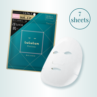 LuLuUn Precious Balance sheet mask with packaging on a light blue background
