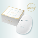 Lululun face mask packaging with a single mask on a light blue background