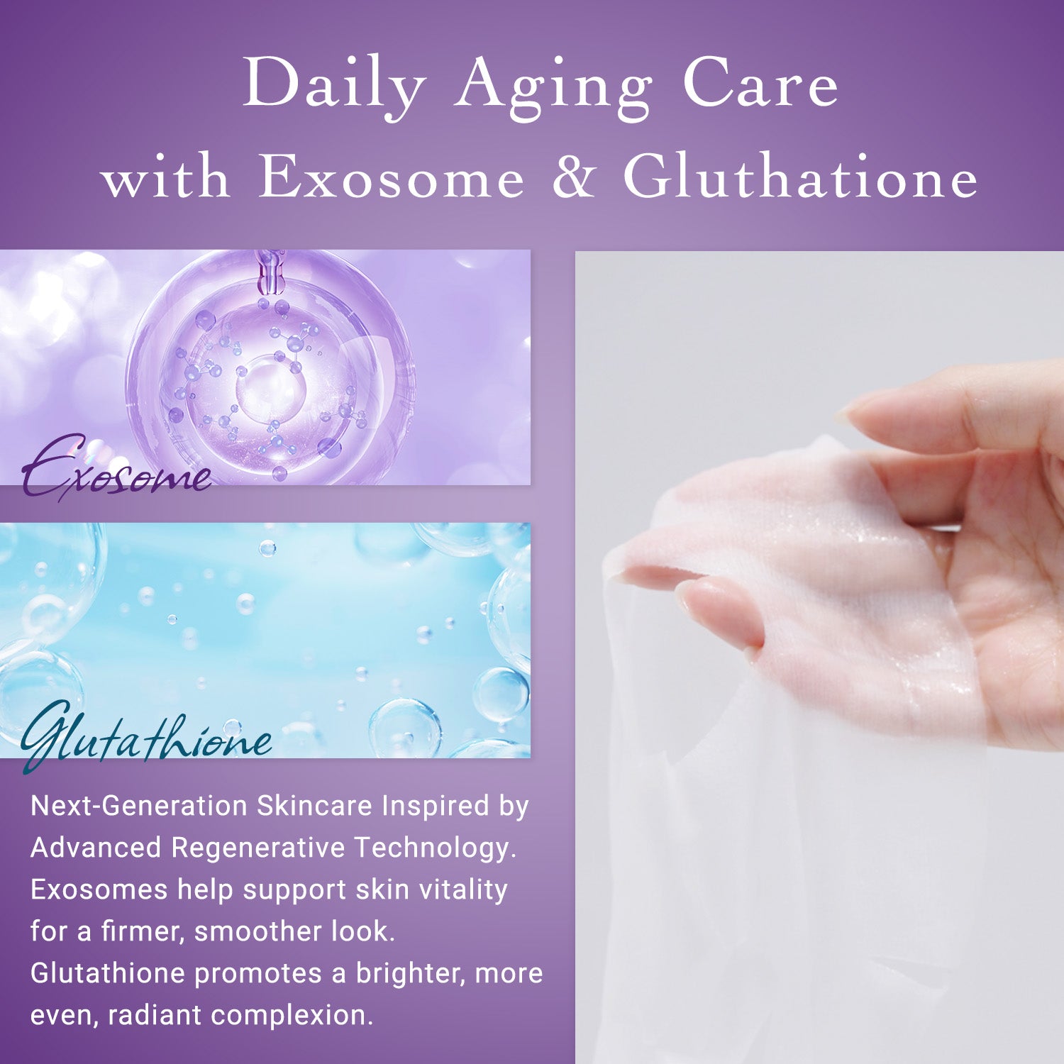 Hydra-EX Sheet Mask Exosome (For Aging Skin) – Lululun USA
