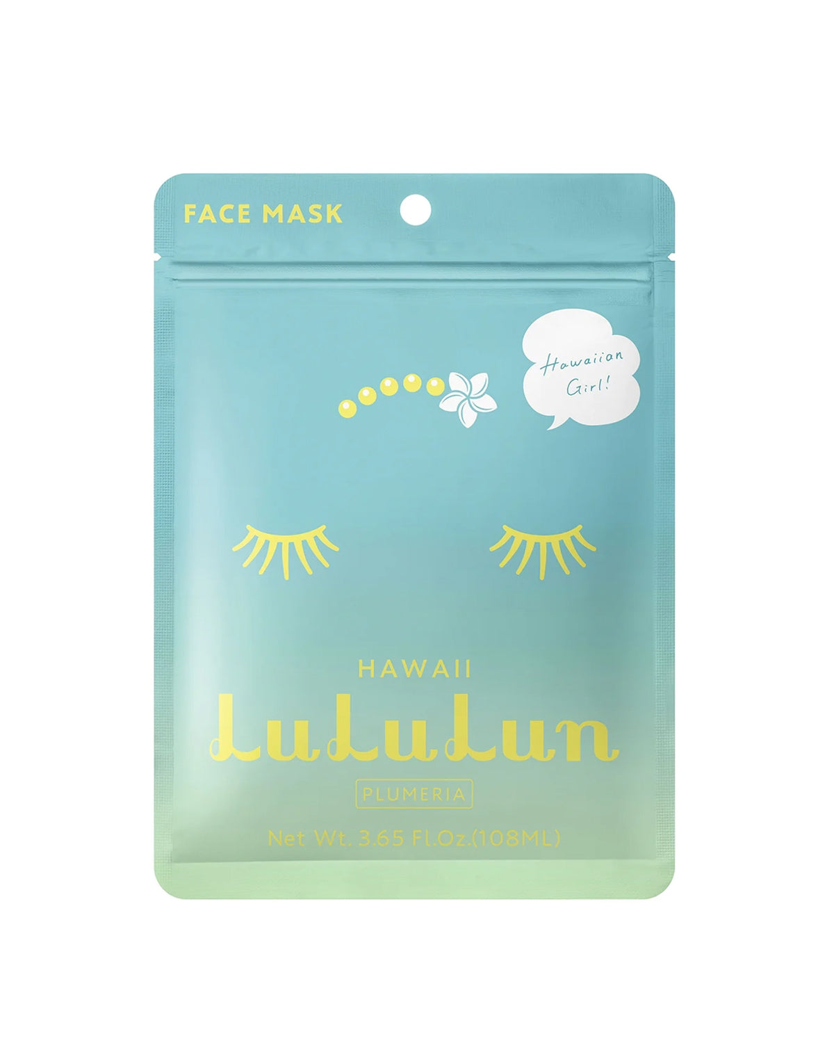 Travel Lululun Sheet Mask, Hawaii Plumeria